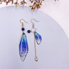 Fresh fashionable brand long earrings with tassels for bride, European style
