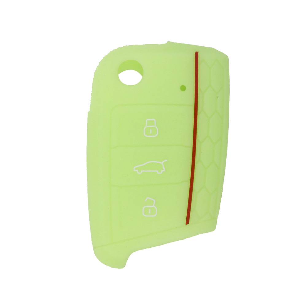 Aplicable a Volkswagen Golf 7 panal Borde de silicona llave caso lingdu flexible pegamento epoxi línea roja coche control remoto caso