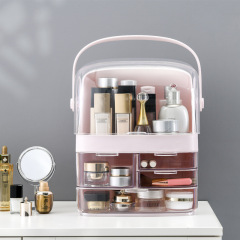 Cosmetics Storage Box Style Desktop Dustproof Household Makeup Vanity Skincare Storage Shelf Creative