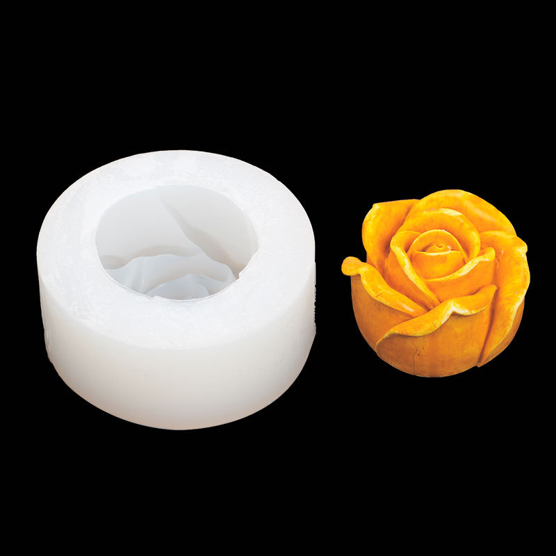 Flor tridimensional molde de silicona Rosa Camelia pastel de chocolate decoración molde aromaterapia epoxi molde para hornear