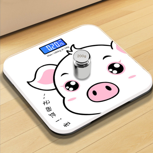 Manufacturer wholesale USB charging cartoon mini electronic scale human body scale home use weight loss scale drop shipping