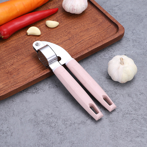 Nordic handle garlic press household stainless steel manual garlic peeler garlic pounder artifact garlic garlic press wholesale