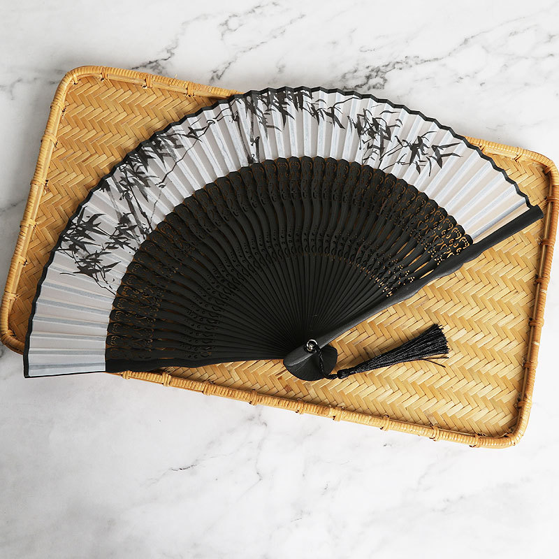 Vintage de encaje estilo chino ventilador plegable de seda japonesa del ventilador del arte del regalo de la Danza del ventilador estilo antiguo ventilador de publicidad al por mayor