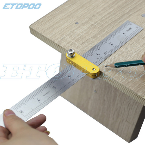 ETOPOO steel ruler ruler locator steel ruler positioning block marking locator ruler scriber