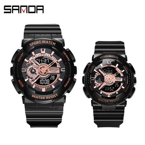 Sanda Watch New Electronic Watch Trendy Brand Fashion Waterproof Men's Sports Couple Children's Watch Micro Business Supply Wholesale