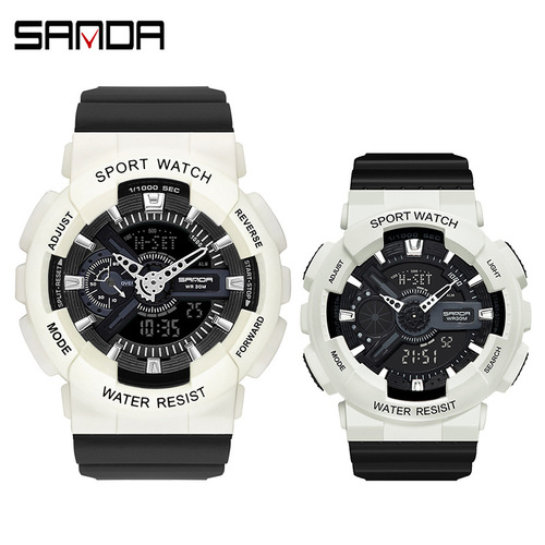 Sanda Watch New Electronic Watch Trendy Brand Fashion Waterproof Men's Sports Couple Children's Watch Micro Business Supply Wholesale