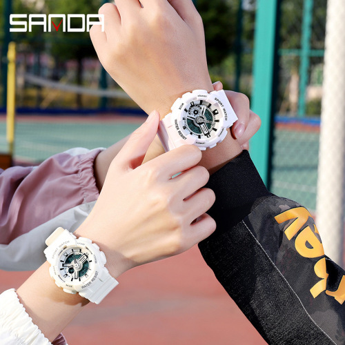 Sanda Watch New Electronic Watch Trendy Brand Fashion Waterproof Men's Sports Couple Children's Watch Micro Business Supply Wholesale
