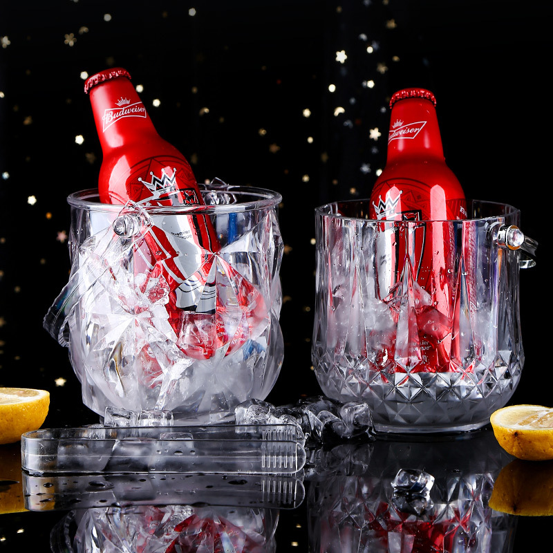 Cubo de hielo cubo bar KTV DE ALTO aspecto hogar comercial acrílico pequeño cubo de hielo Cubo de partículas de hielo Cubo de plástico para cubo de hielo