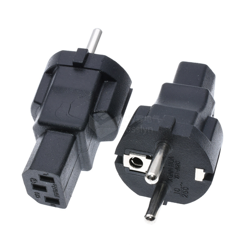 EU TO IEC320 C13电源适配器转接头 Schuko德式转C13转换插头