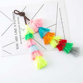 厂家直销多层彩色小流苏穗子纯手工吊穗服装箱包配饰耳饰吊苏挂件
