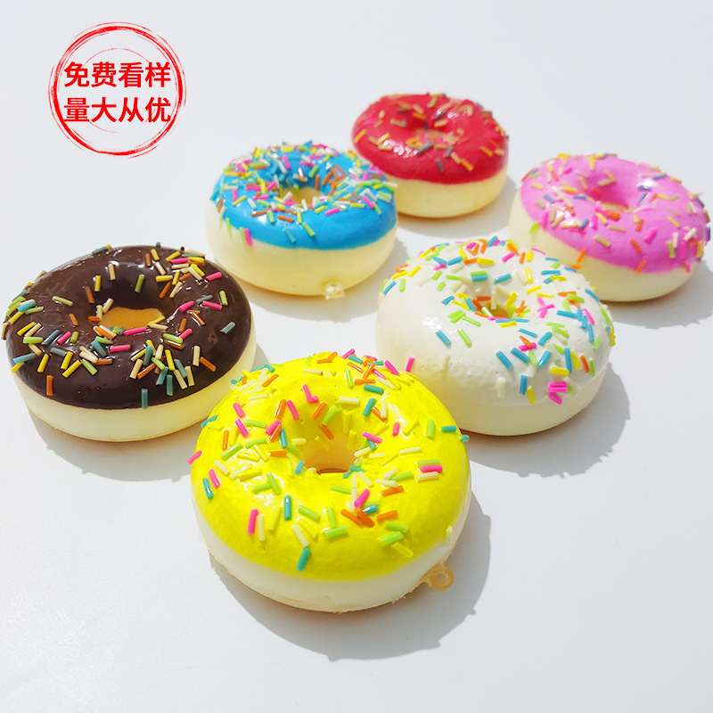 PU simulation donut squishy slow rebound cake food toy bread children refrigerator stickers small pendant ornaments PU simulation donut squishy slow rebound cake food toy bread children refrigerator stickers small pendant ornaments