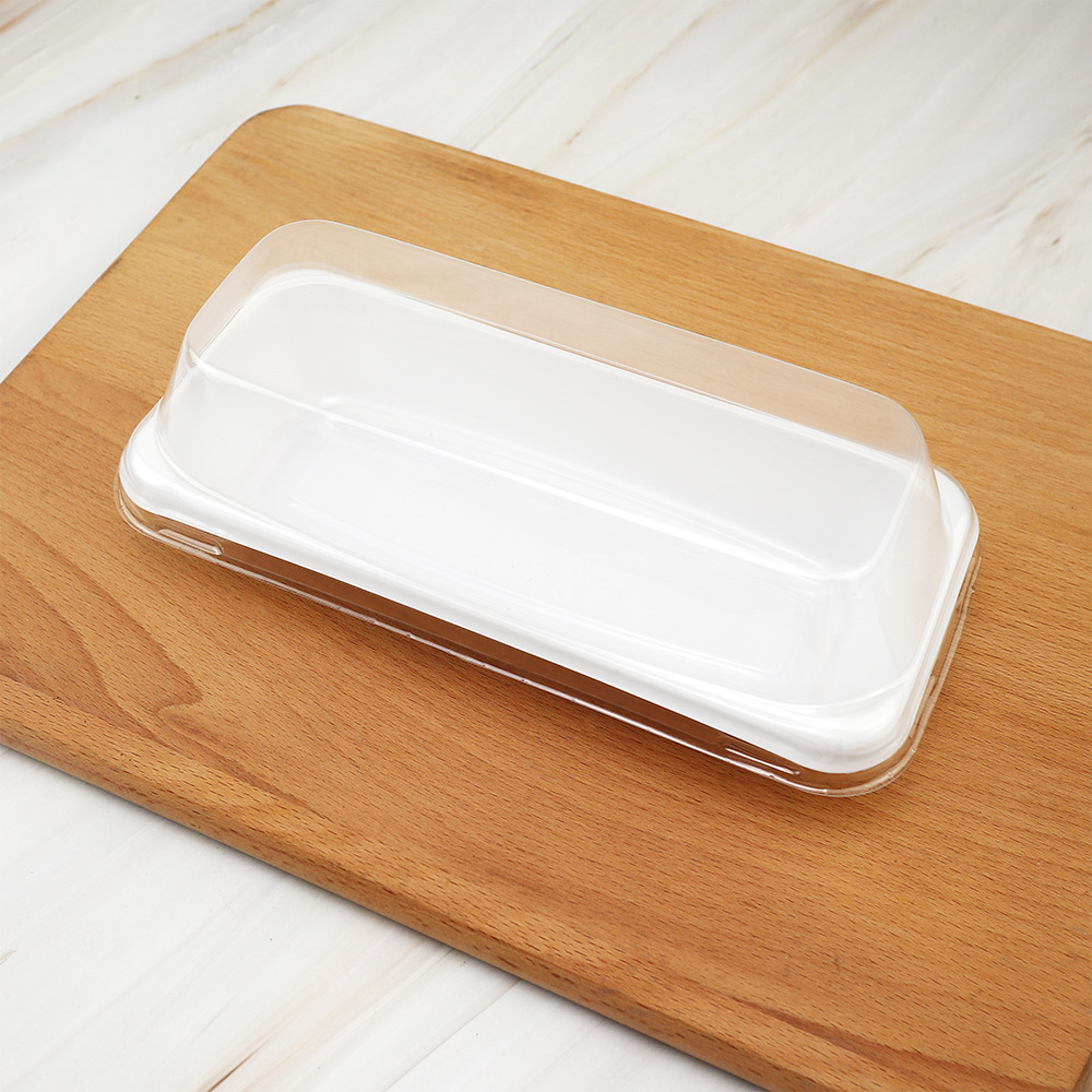 Caja de embalaje de pastel de toalla, caja de embalaje de sándwiches coreanos, caja de plástico transparente rectangular para el exterior image 3