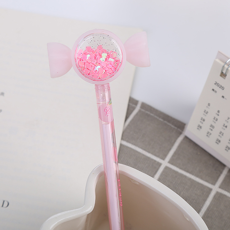 Orejas de conejo creativo lentejuelas pluma de gel Oficina negro pluma de firma lindo estudiante examen escritura pluma de agua al por mayor