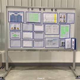 来图设计车间生产管理看板 计划板带支架 双边铝合金白板架子价格