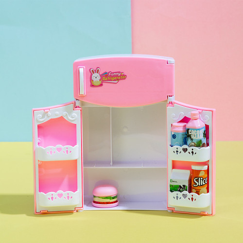Home Appliances Fun Little Refrigerator Food Toy Children's Pretend Play Cartoon Toys Wholesale from the Stall