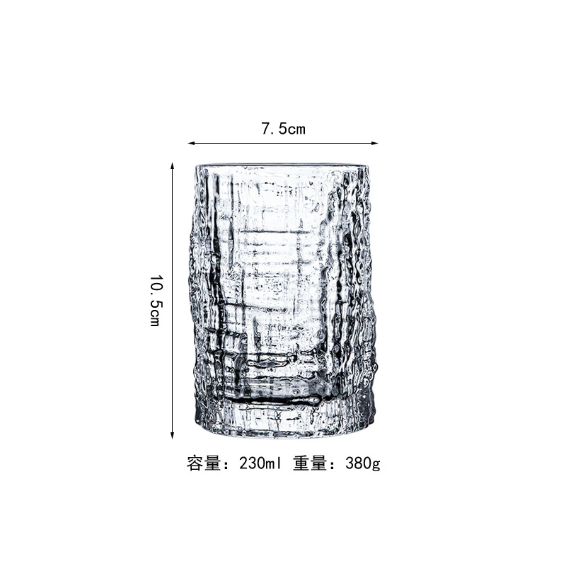 "나무무늬 컵-투명 쇼트 스타일"