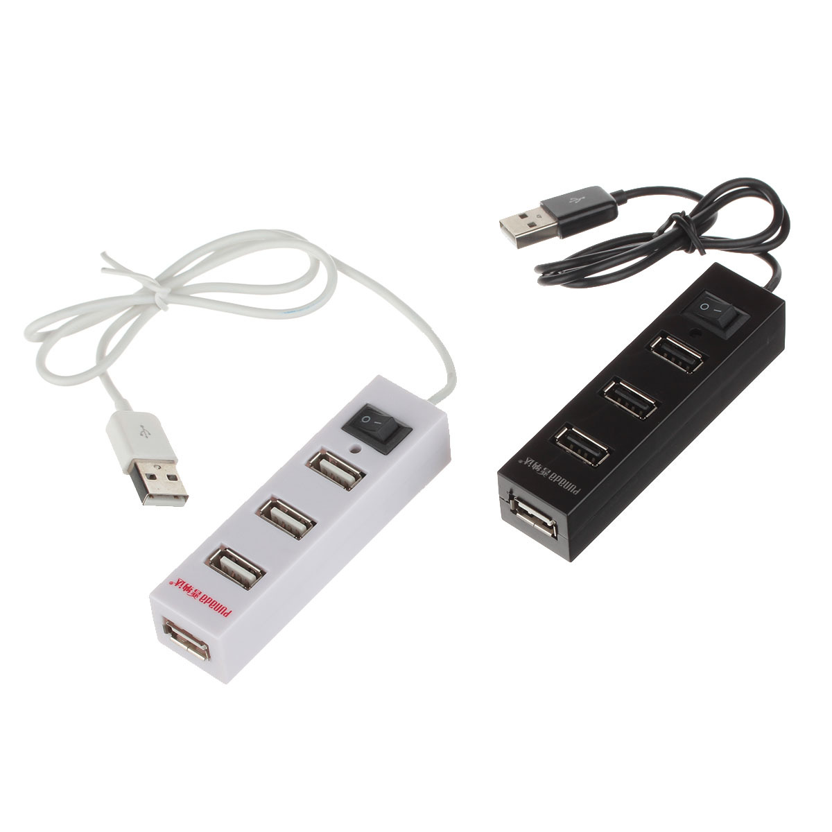 Concentrador USB Punada I-1001, hub con 4 puertos USB 2.0, extensión para ordenador