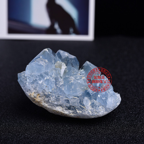Natural Celestite Crystal Raw Stone Blue Mineral Crystal Box Mine Strange Stone Teaching Collection Ornament Specimens Wholesale