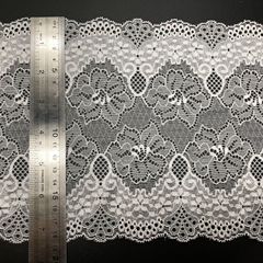 New Arrival Elastic Large-Floral Double-Weave Lace Trim – Soft Women's Apparel Accessories, Lingerie, and Bridal Gown Trimmings