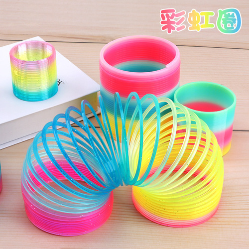 Creative children's toys rainbow circle large, medium and small sizes transparent baby educational rings nested rings in various shapes
