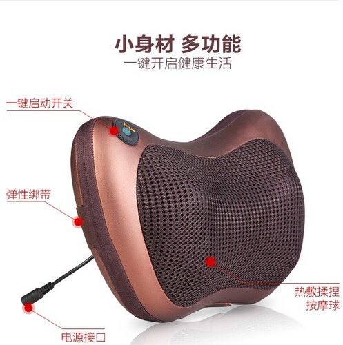 Manufacturer cross-border car home massage pillow butterfly kneading red light heating cervical spine massage pillow cushion massager