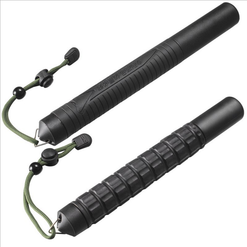 Palo oscilante coche sólido hombres y mujeres Arma de autodefensa suministros de autodefensa palo telescópico autodefensa de tres secciones drop stick bastón de plástico image 5
