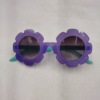 Black glasses solar-powered, retro children's sunglasses, factory direct supply, flowered