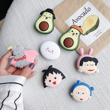 卡通硅胶折叠支架懒人桌面支架男女情侣非气囊支架硅胶贴片