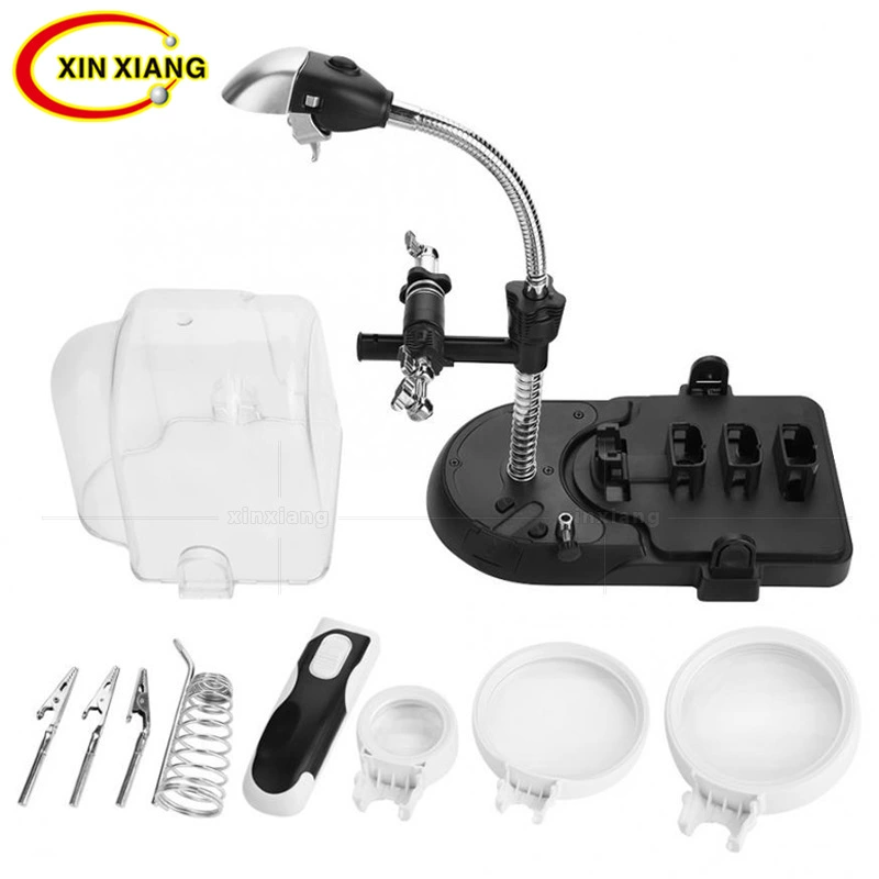 3 Разборка нескольких линз сменный Вспомогательный зажим Светодиодный рабочий осмотр Рабочий стол/ручное идентификационное увеличительное стекло для чтения