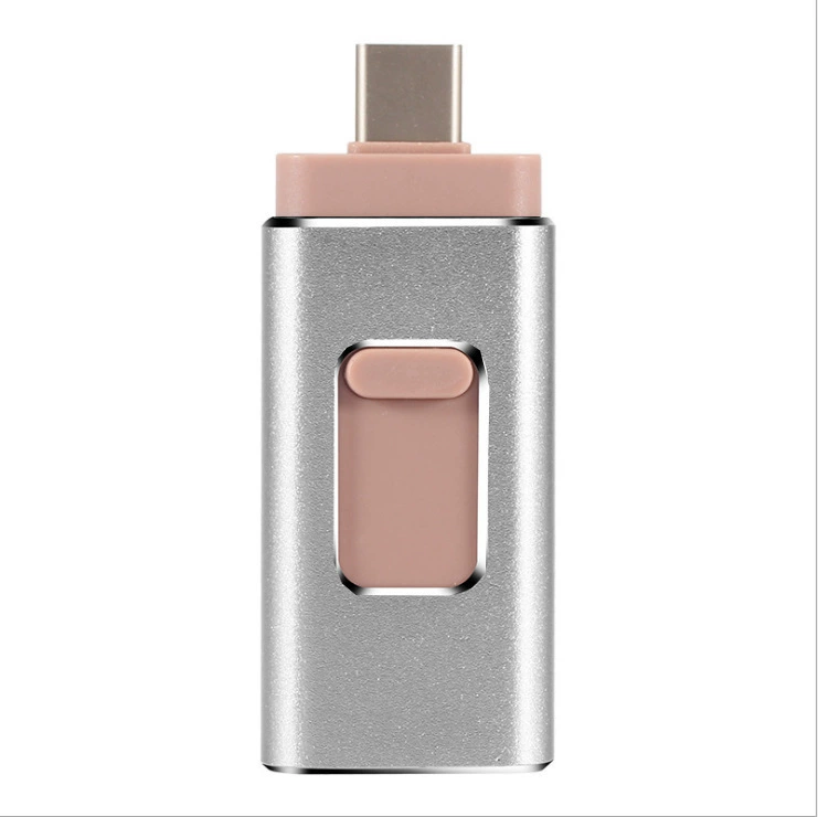 Совместимый металлический высокоскоростной USB-флеш-накопитель для мобильного телефона, Android, 32ГБ, три в одном, 64ГБ, (торговля через границу)