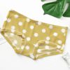 Japanese girl low -waist ice silk printed flowers without trace panties, lady, little green flower ice silk printed underwear