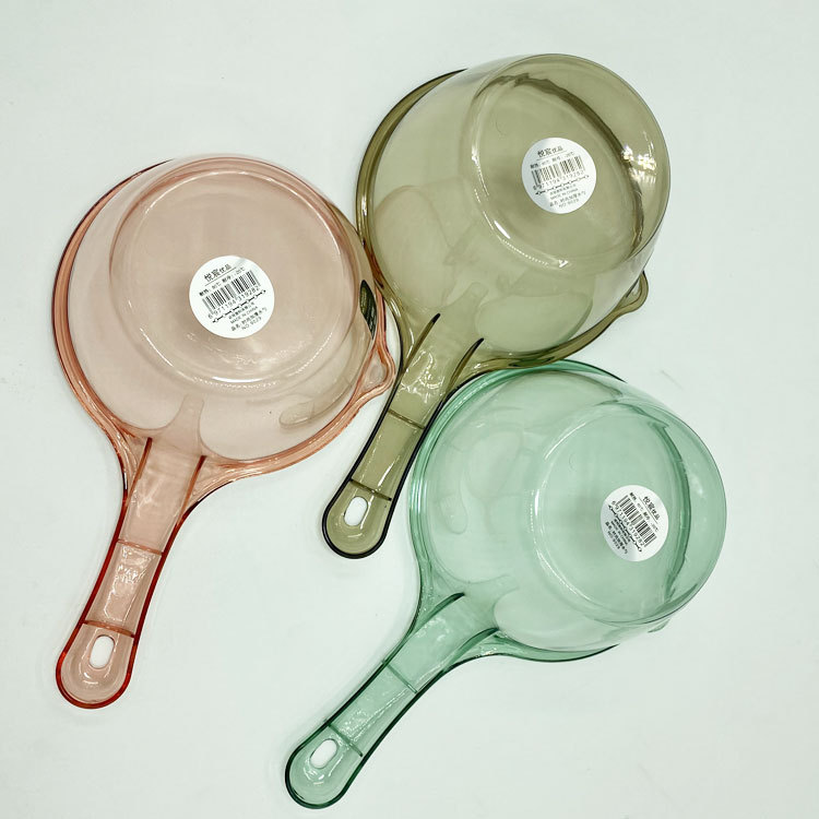 Cuchara de agua resistente a las caídas mango largo transparente profundización flotador de agua grande cuchara de agua doméstica con boca cuchara de agua de cocina