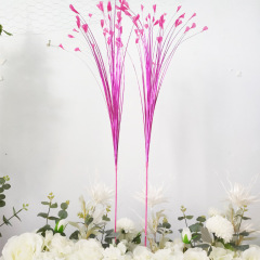 40 heads of beautiful simulated colorful peacock grass wedding T-stage road decoration fake flowers butterfly grass long onion grass