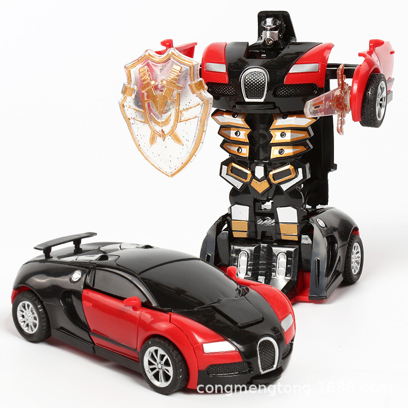 Tiktok mismo estilo colisión de los niños de un clic deformación juguete inercia impacto niño deformación coche de juguete