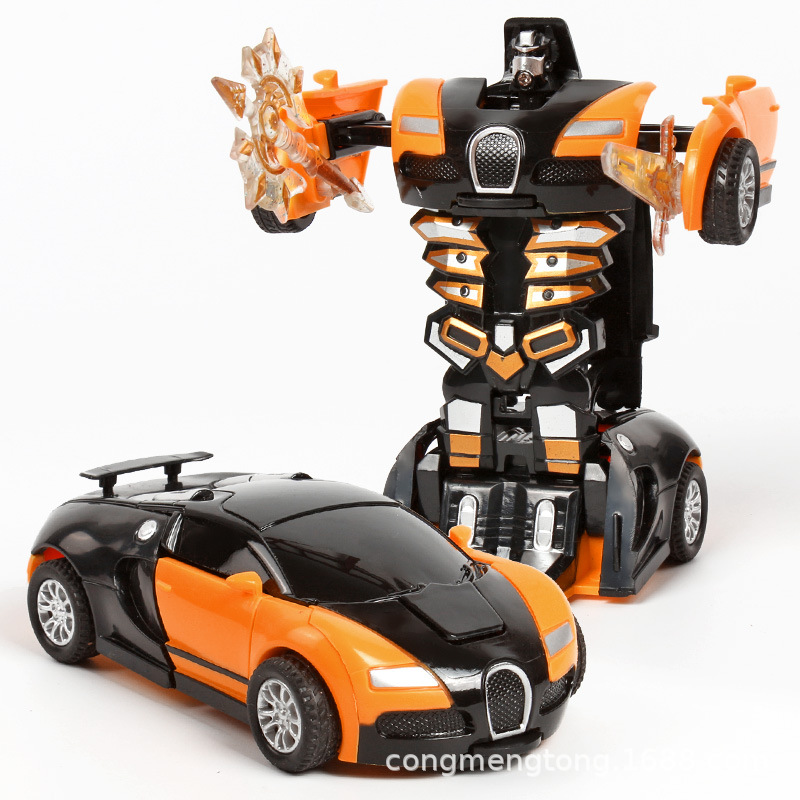 Tiktok mismo estilo colisión de los niños de un clic deformación juguete inercia impacto niño deformación coche de juguete