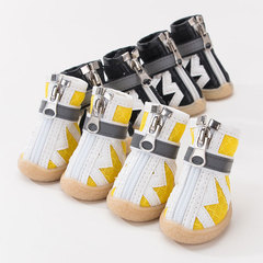 Dog shoes Teddy Bichon soft-soled shoes Small dog puppies anti-fall breathable shoes set of 4 four-season pet shoes