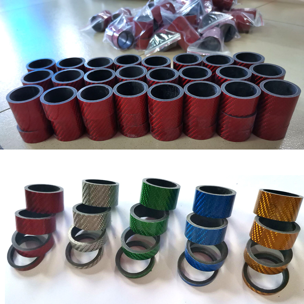 Carbon fiber color washer bicycle front fork handle vertical washer small diameter wheel front fork long washer 5 10 15 20mm