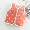 Children's fleece demi-season vest, top, keep warm cardigan suitable for men and women, increased thickness, children's clothing