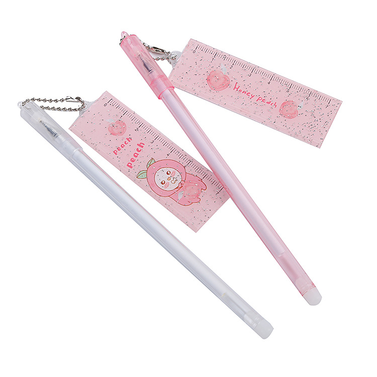 Regla creativa colgante pluma de gel pequeña Hada Linda fresca colgante pluma estudiante pluma de Agua Negra pluma de firma