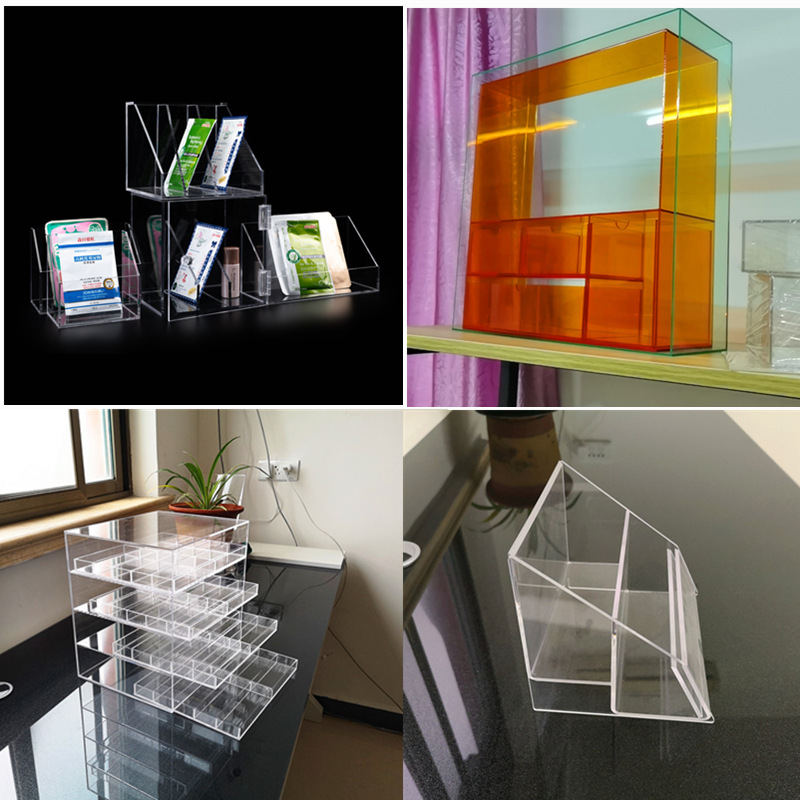 亚克力展示架简约有机玻璃多功能盒置物架桌面整理饰品多层盒子