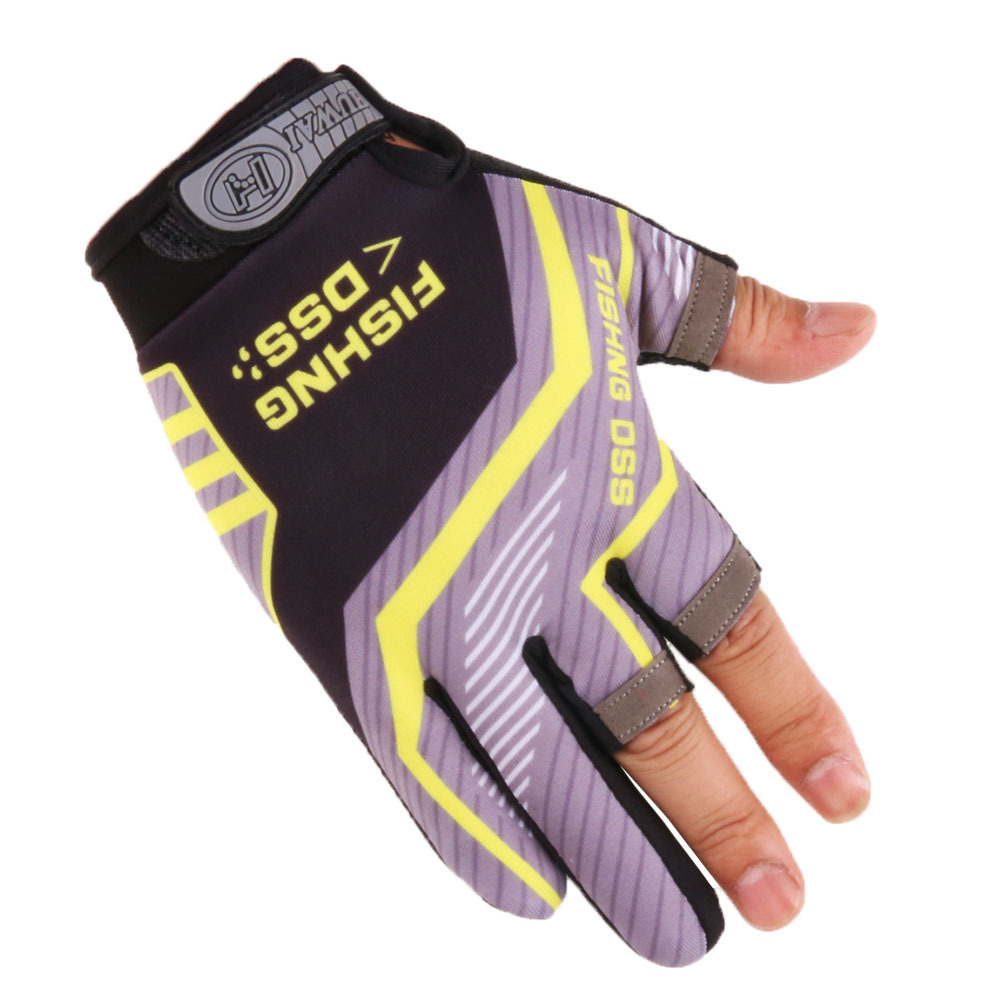 Guantes de pesca de protección solar nuevos hombres y mujeres de protección solar guantes deportivos al aire libre expuestos guantes de tres dedos guantes de equitación