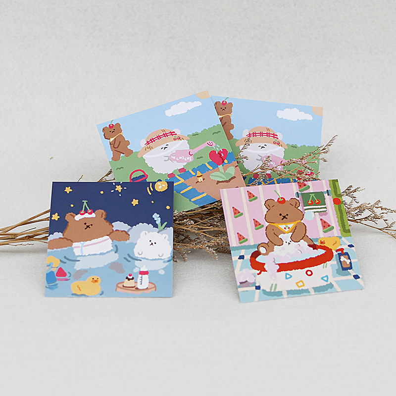 Korea Ins cute illustration fudge cotton bears wall decoration…