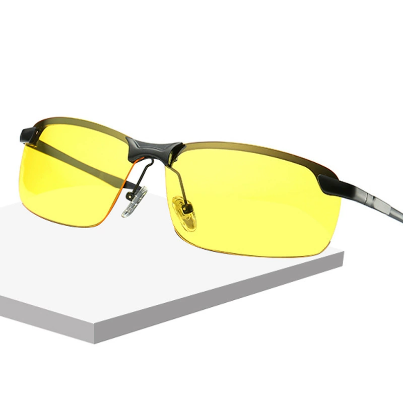 [New sunglasses male day and night dual -use polarized night vision mirror night driving sunglasses outdoor riding color glasses 3043]