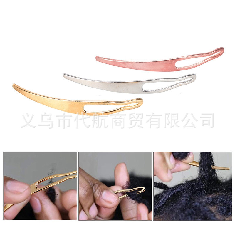 New hanging metal crochet dirty braid wearing hair pin wig big braid hair braiding tool wig accessories