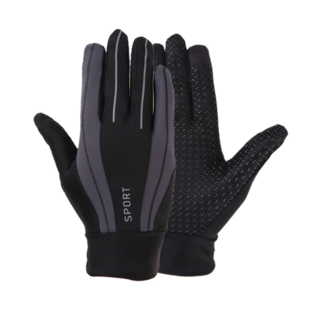 Nueva primavera y verano para hombres y mujeres guantes de equitación deportes al aire libre de alta elástica delgada transpirable malla pesca guantes de pantalla táctil