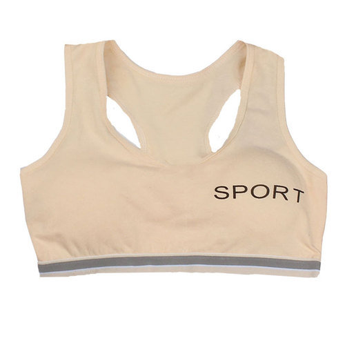 New girls development period tube top removable padded underwear medium and large children's vests I-shaped cross back bra