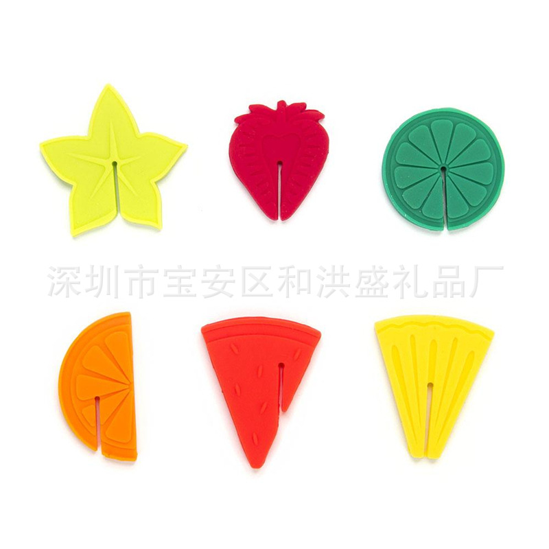 创意硅胶水果酒杯标记动物红酒杯标识器硅胶高脚杯酒杯记号