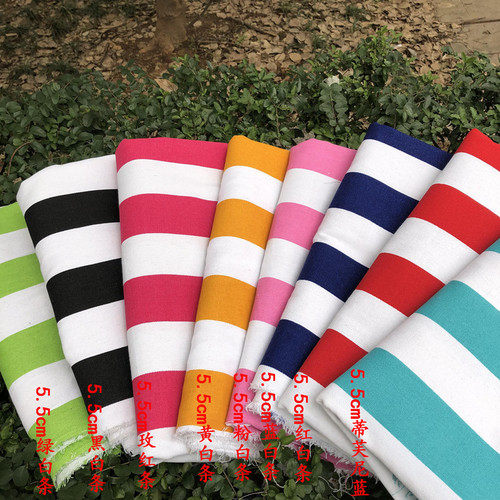 Striped print canvas, custom-dyed cotton canvas, curtain fabric, tablecloth, tablecloth material