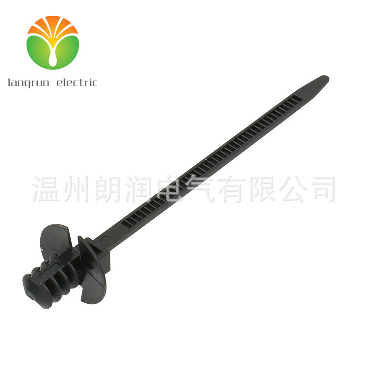 汽车扎带 带杉树头和圆盘的一体式固定扎带  CT12-B