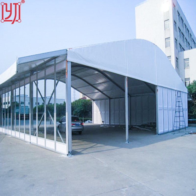 白色铝合金篷房 车展活动篷房户外弧顶大型篷房 exhibition tent